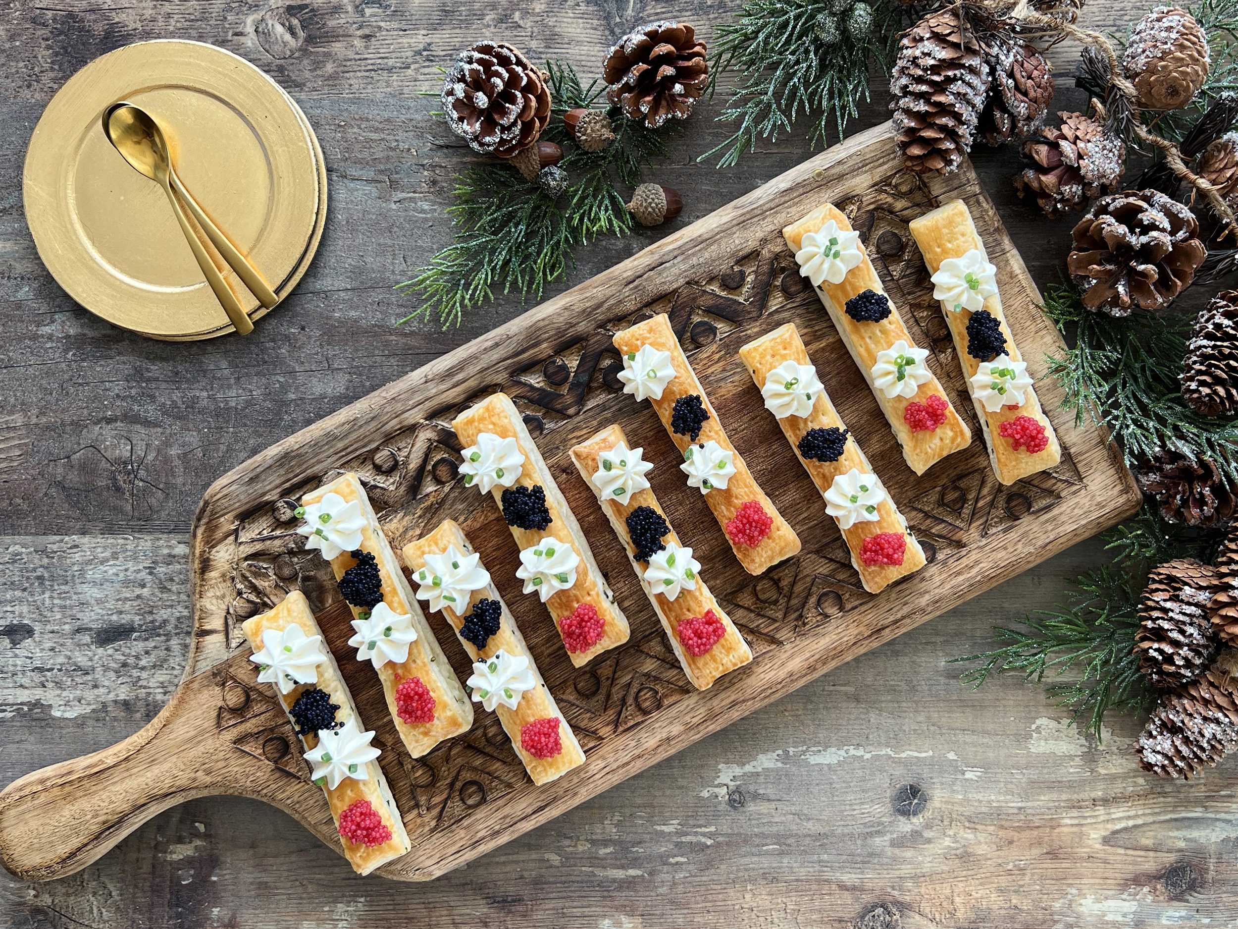 Canapés en dos bocados