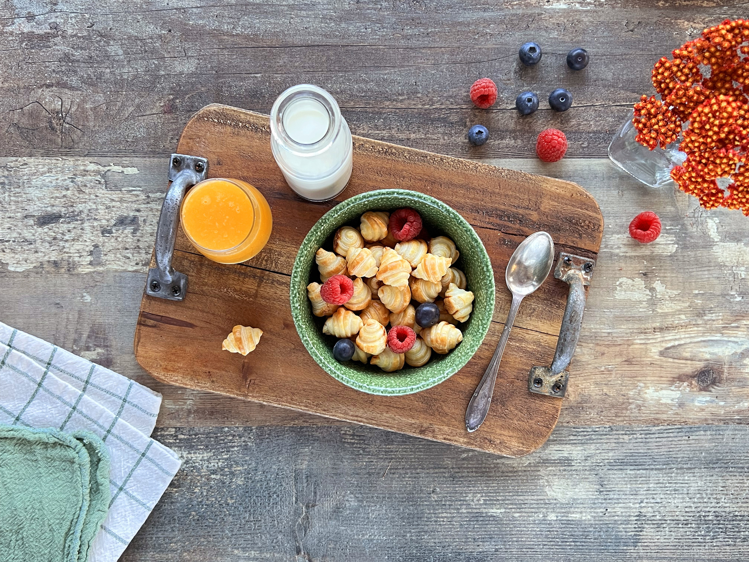 Cereales de mini croissants