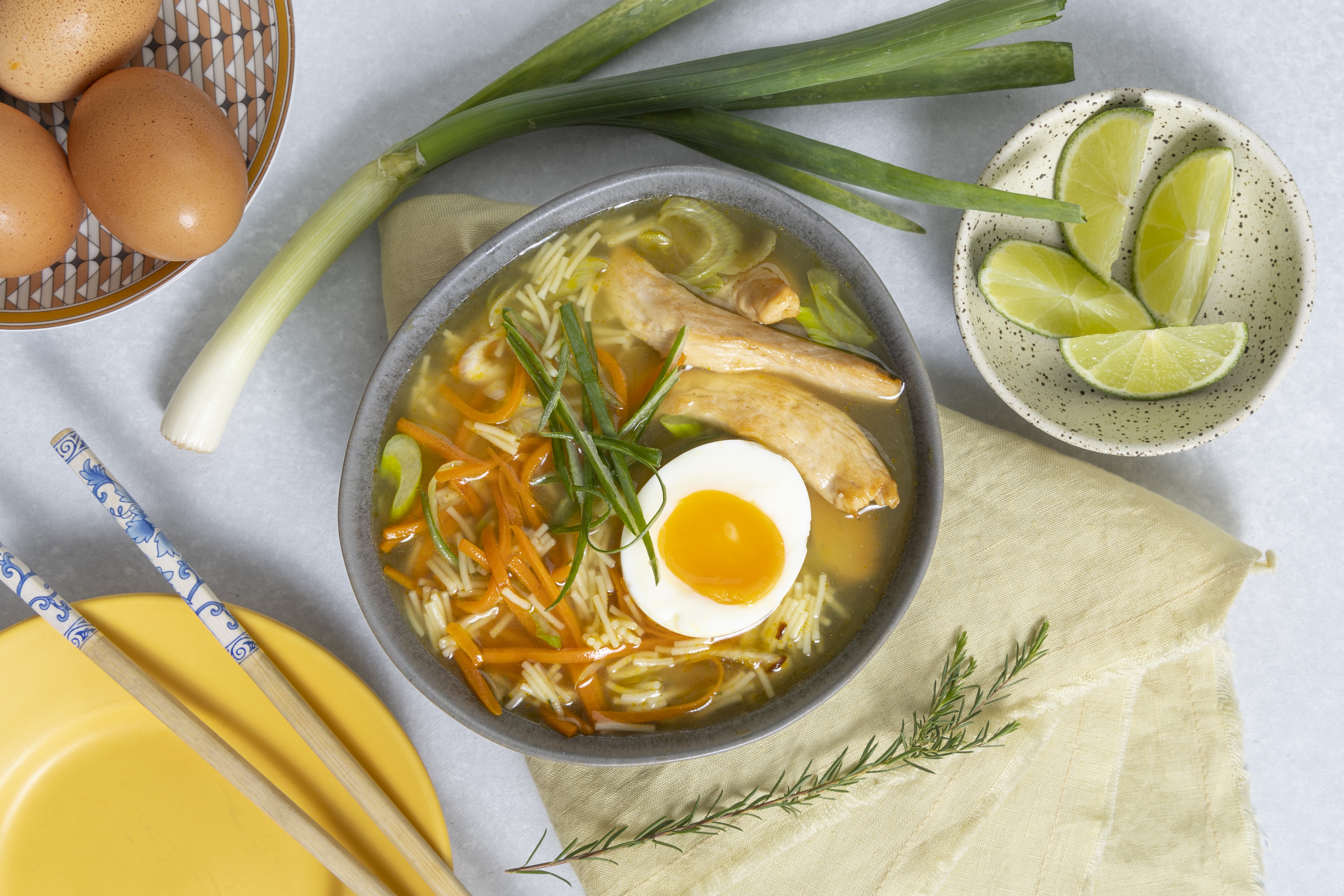 Receta de Sopa de Pollo Estilo Oriental