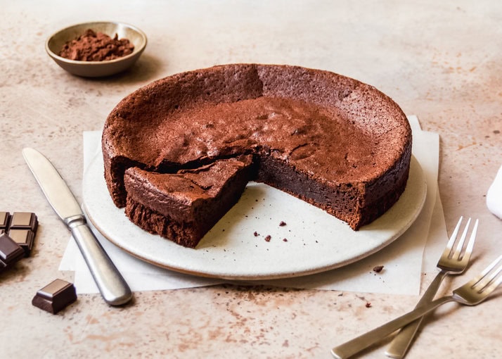 Tiefdunkler Schokoladenfondant
