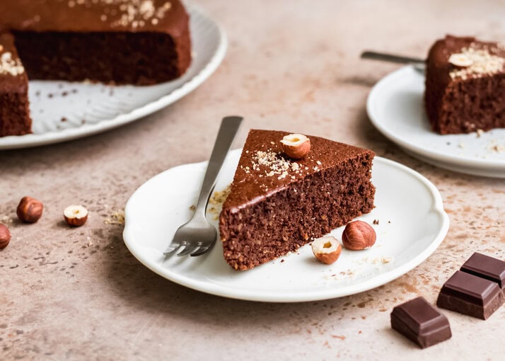 Chocolate and hazelnut cake, flour free