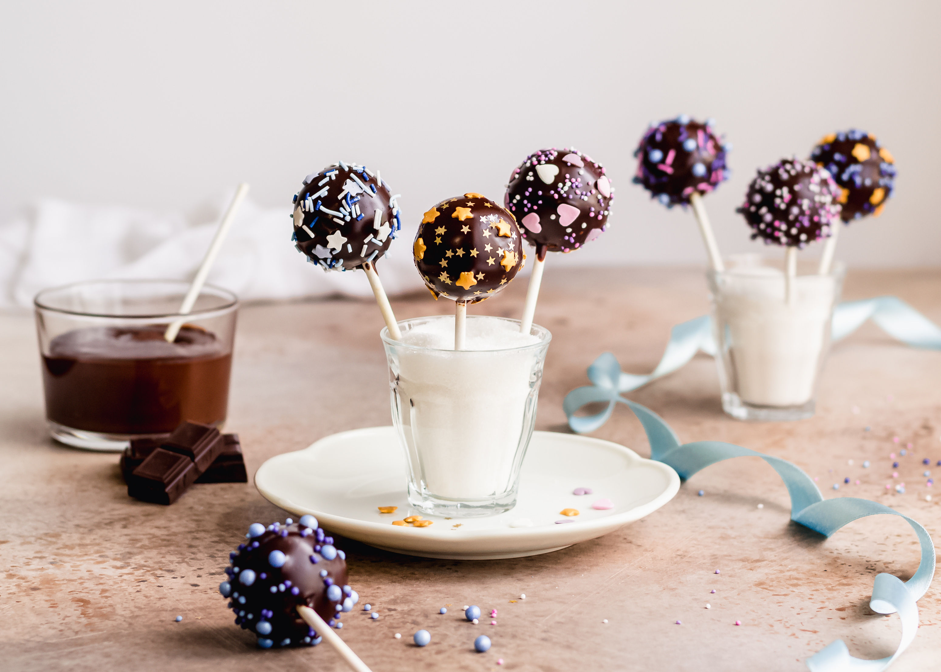 Pop Cakes mit Schokolade