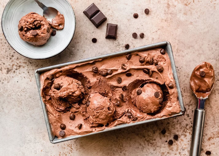Chocolate ice cream without an ice cream machine