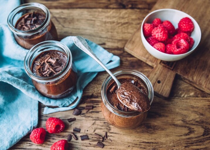 Dark chocolate mousse