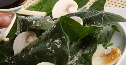 Espinacas con champiñones