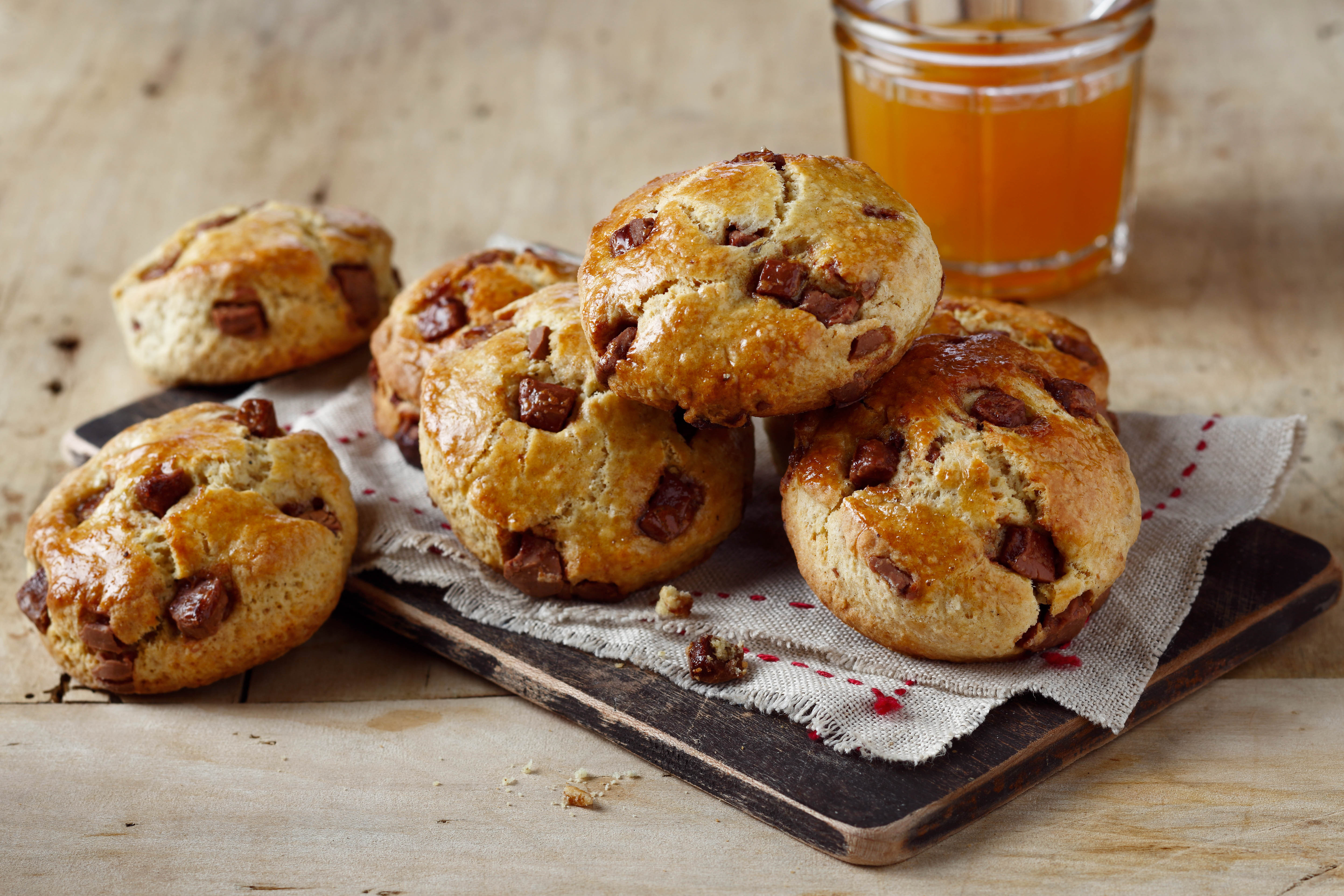 Scones aux pépites de chocolat au lait