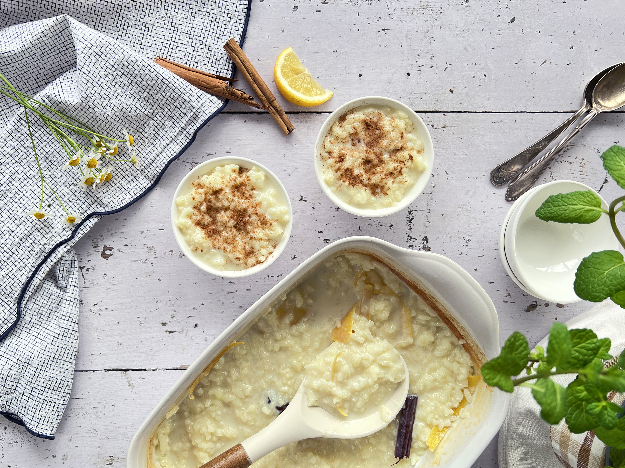 Arroz con leche al horno