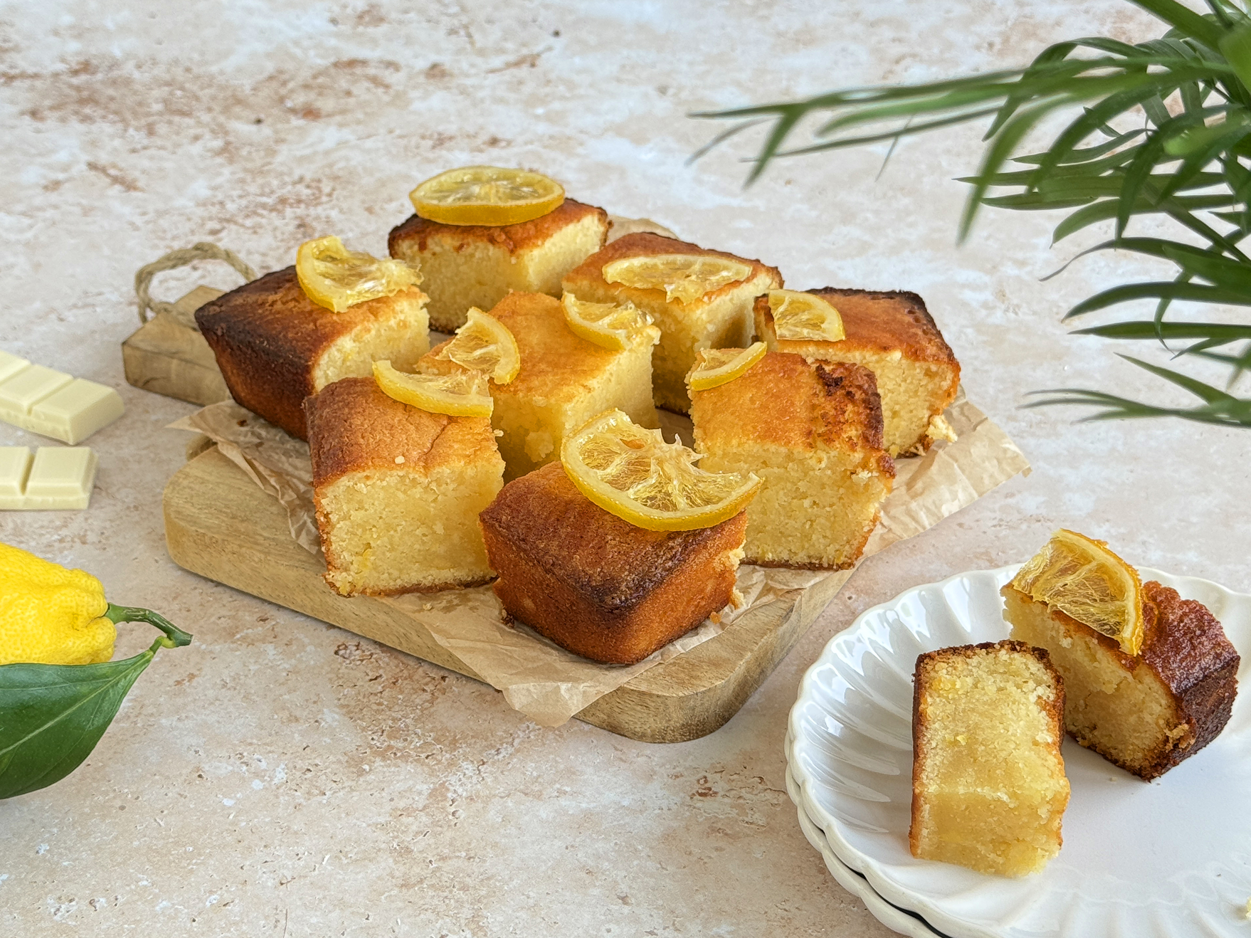 Blondies de limón en air fryer