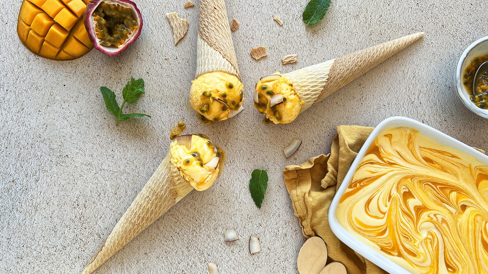 Helado de mango
