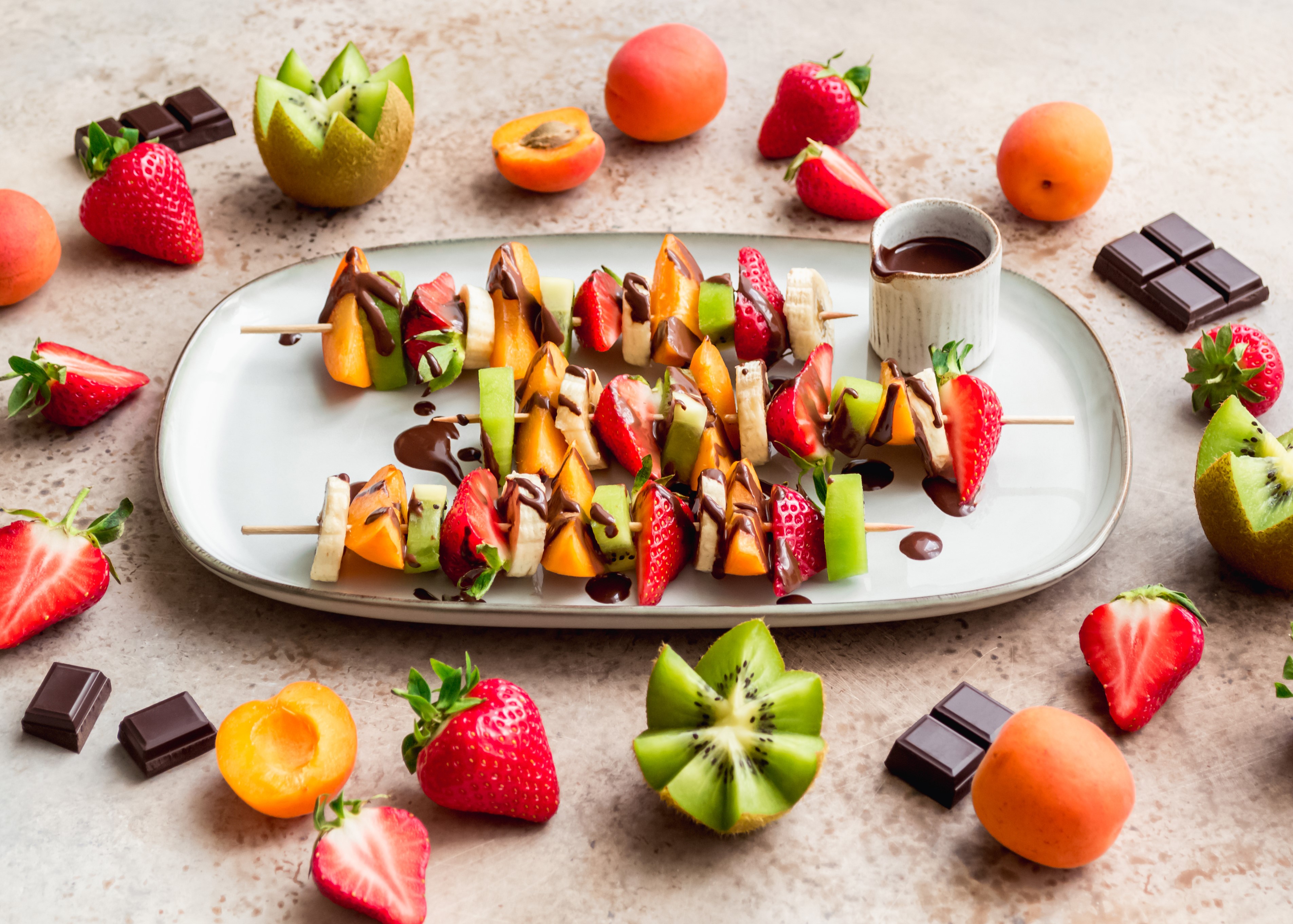 Seasonal fruit skewers