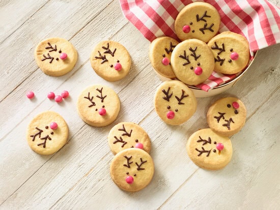 Christmas reindeer shortbread