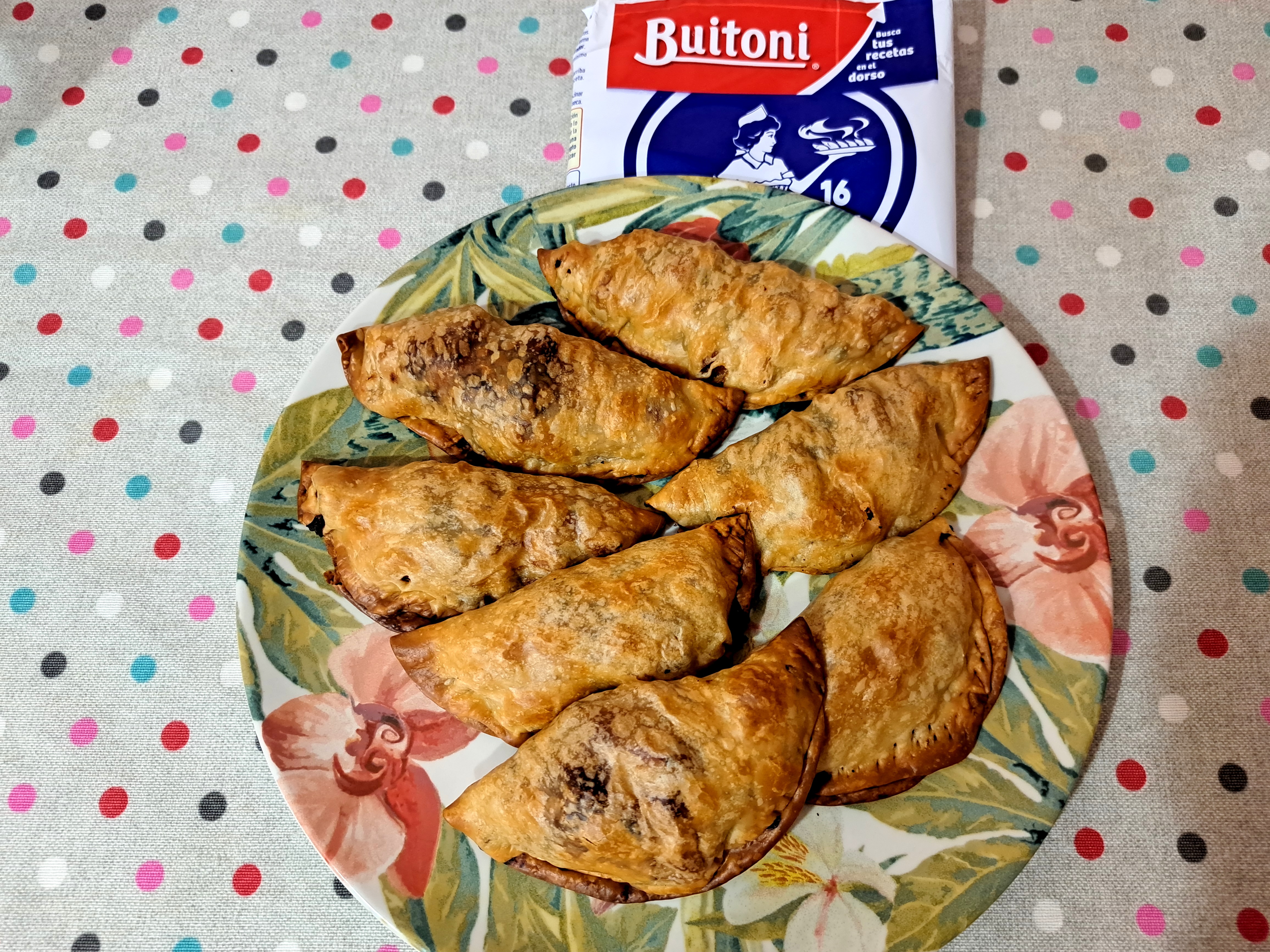 Empanadillas de carne picada, maíz y champiñones de Cristina Guillén de Poveda (Murcia)
