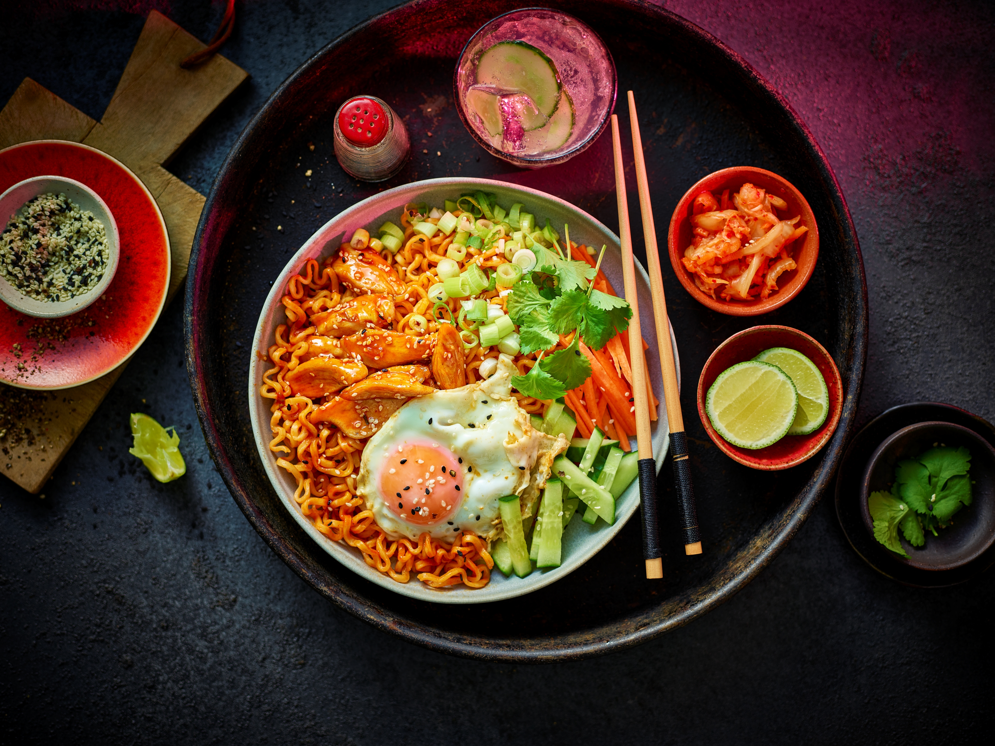 Kimchi Hot Honey Chicken Bowl