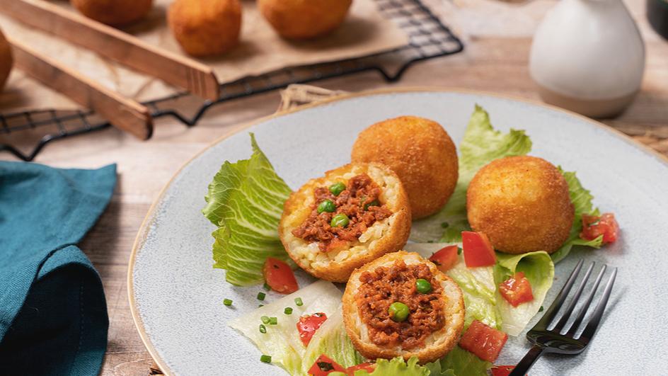 Arancini di riso / Frittierte Reisbällchen