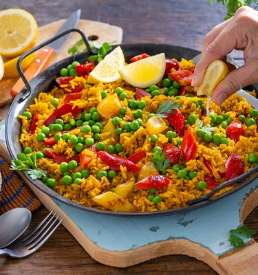 Reis-Gemüse-Pfanne Paella-Style