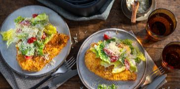 Chicken Caesar Schnitzel im Airfryer