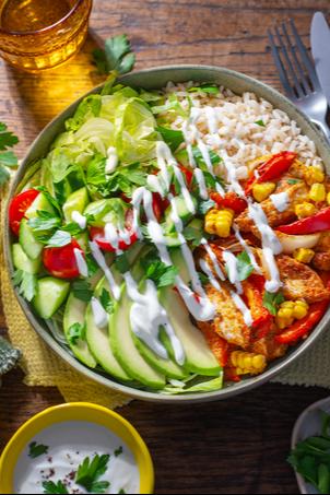 Fajita Chicken Bowl im Airfryer