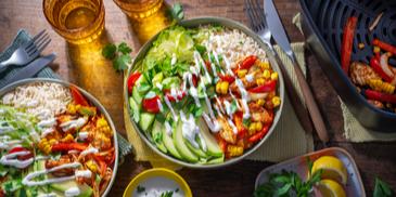 Fajita Chicken Bowl im Airfryer