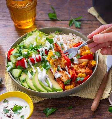 Fajita Chicken Bowl im Airfryer