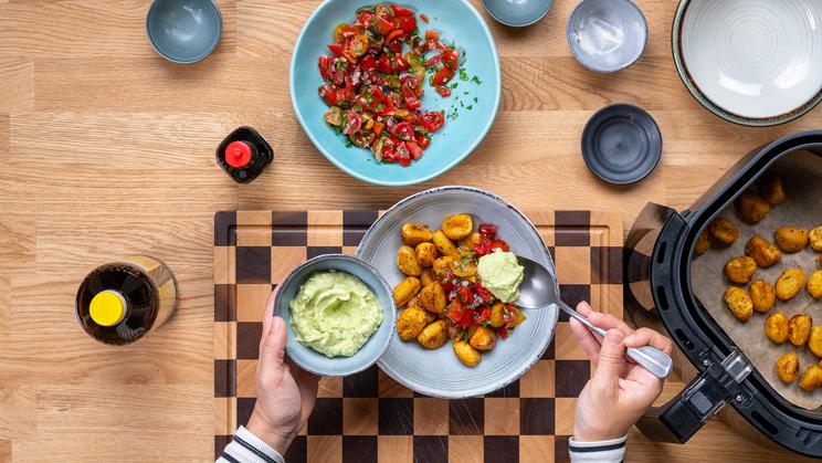 Loaded Gnocchi im Airfryer