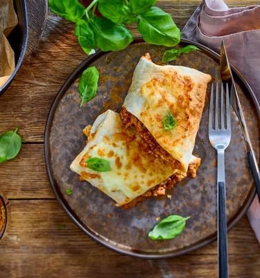 Schnelle Lasagne-Wraps im Airfryer