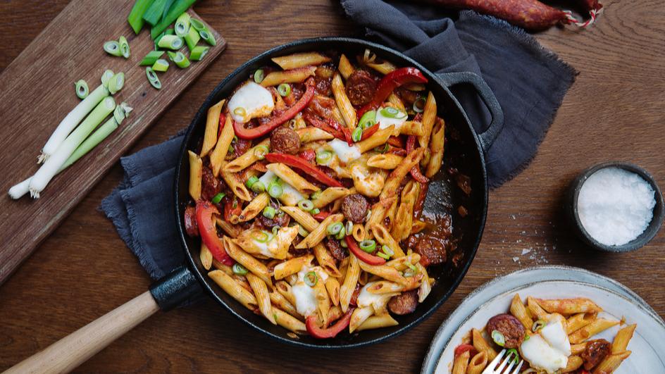 Penne-Arrabiata-Pfanne mit Chorizo