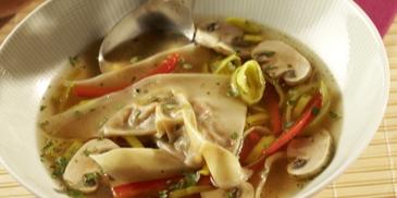 Vegetarische Wantan-Suppe