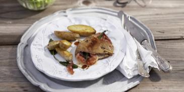 Kalbsschnitzel Saltimbocca