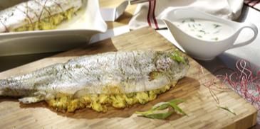 Gefüllte Lachsforelle