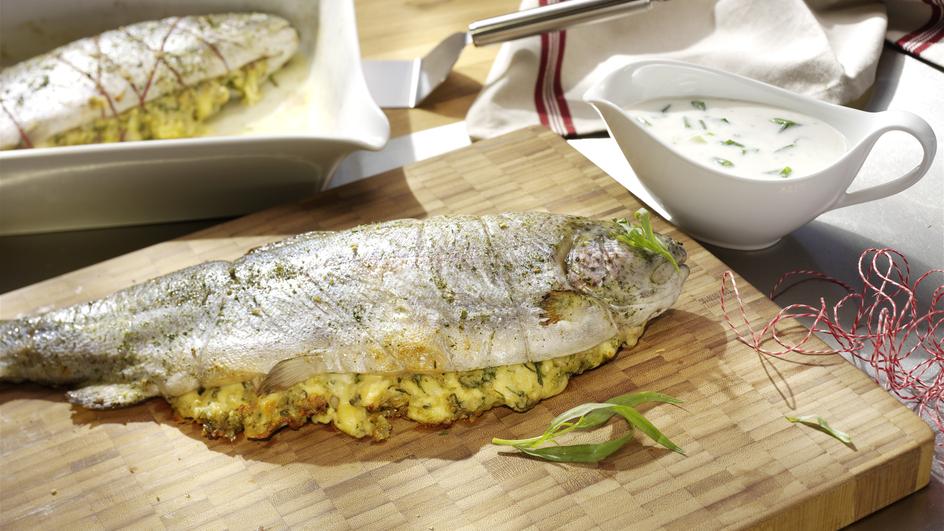 Gefüllte Lachsforelle