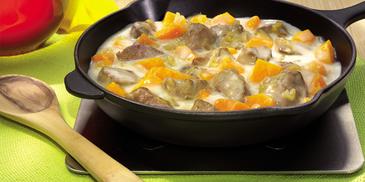 Kalbfleisch-Kürbis Ragout