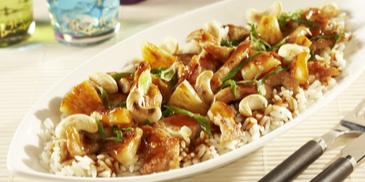 Hähnchenpfanne süß-sauer