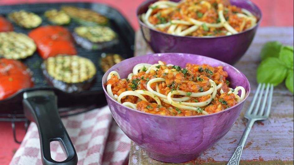 Rote Linsenbolognese