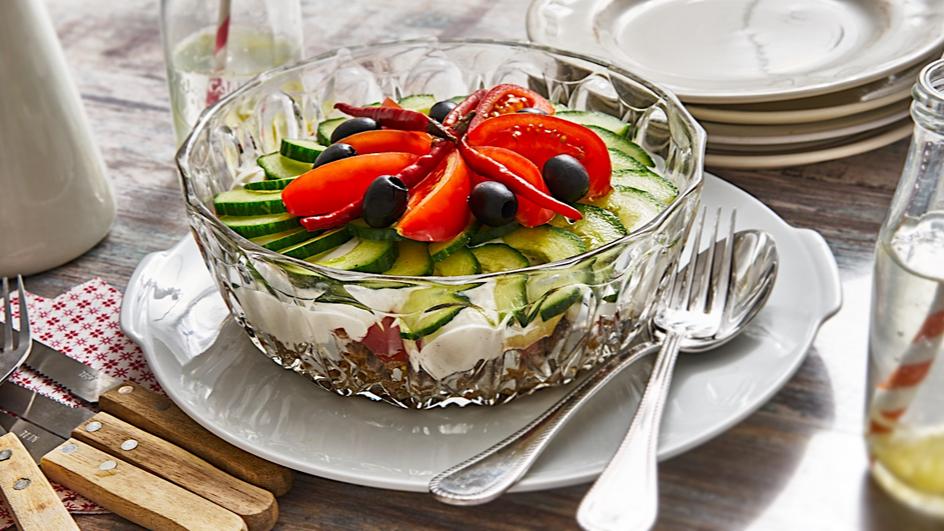 Griechischer Schichtsalat