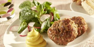 Frikadellen mit Hüttenkäse