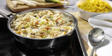 Spargelpfanne mit Studentenfutter