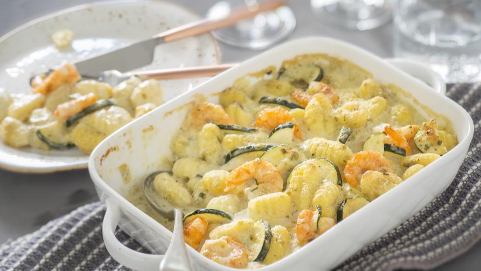 Garnelen-Gnocchi-Gratin