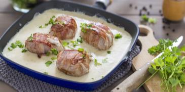 Champignon-Filet im Speckmantel