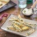 Zucchini-Parmesan-Sticks mit Panko Panade