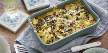 Hackfleisch-Spinat-Gratin