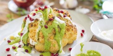 Blumenkohl aus dem Ofen mit Kräutermarinade