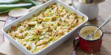 Kohlrabi-Lauch-Auflauf