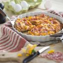 Bunte Hackfleischpizza