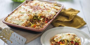 Überbackener Bauerntopf mit Weißkraut