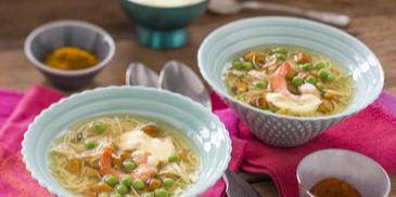 Scharfe indische Hühnersuppe