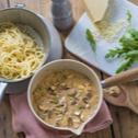 Cremige Pilz-Bolognese
