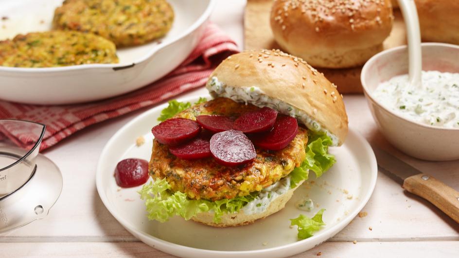 Kichererbsen-Patties mit Kresse-Dip aus dem Thermomix