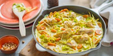 Curryrahm-Ragout mit Fisch