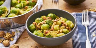 Glasierter Rosenkohl