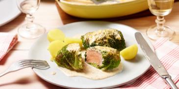 Lachs im Wirsing-Päckchen